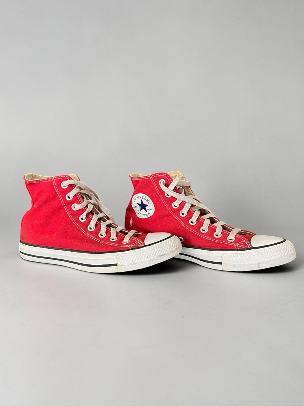 Converse Chuck Taylor All Star Red High Top Sneakers Size 8.5 - Picture 3 of 12